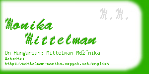 monika mittelman business card